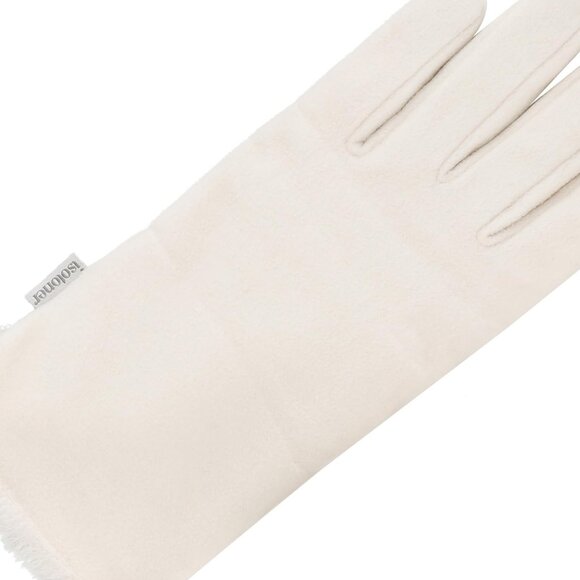 Women's Stretch Fleece Gloves With Microlux Lining and Touch Technology Ivory - Picture 3 of 6